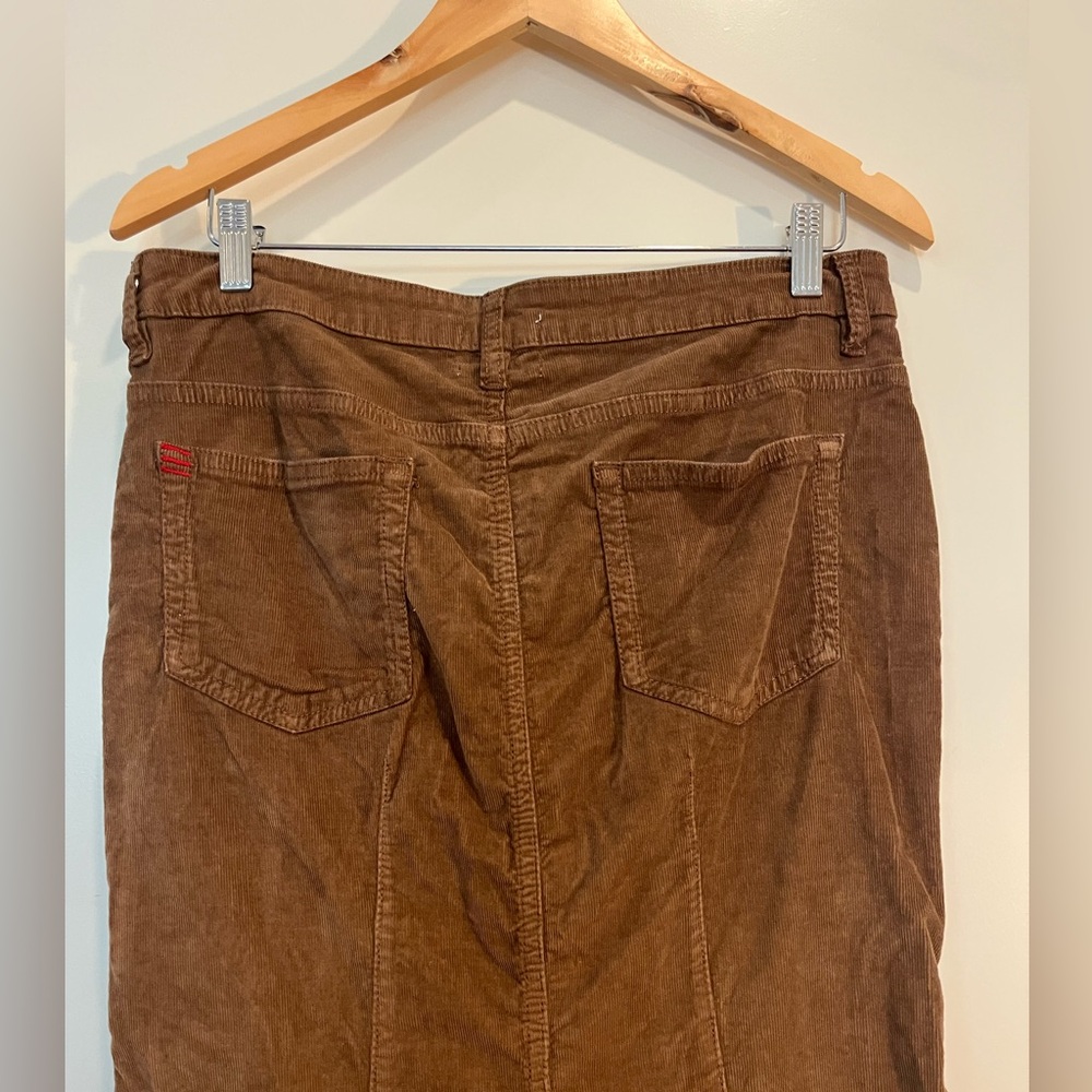 BDG Kendall Fluted Corduroy Maxi Skirt Brown boho Goblincore cottagecore Sz M - Picture 11 of 15